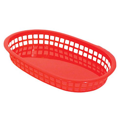 Update International Red Oval Fast Food Basket