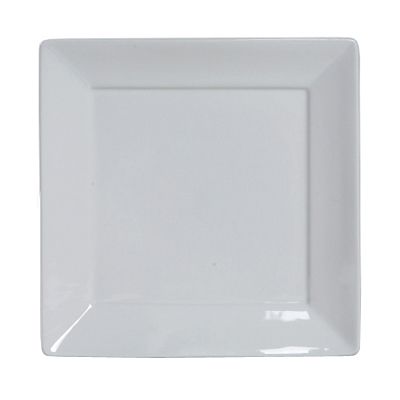 Tuxton&reg; 10.125" Porcelain White Square Plate