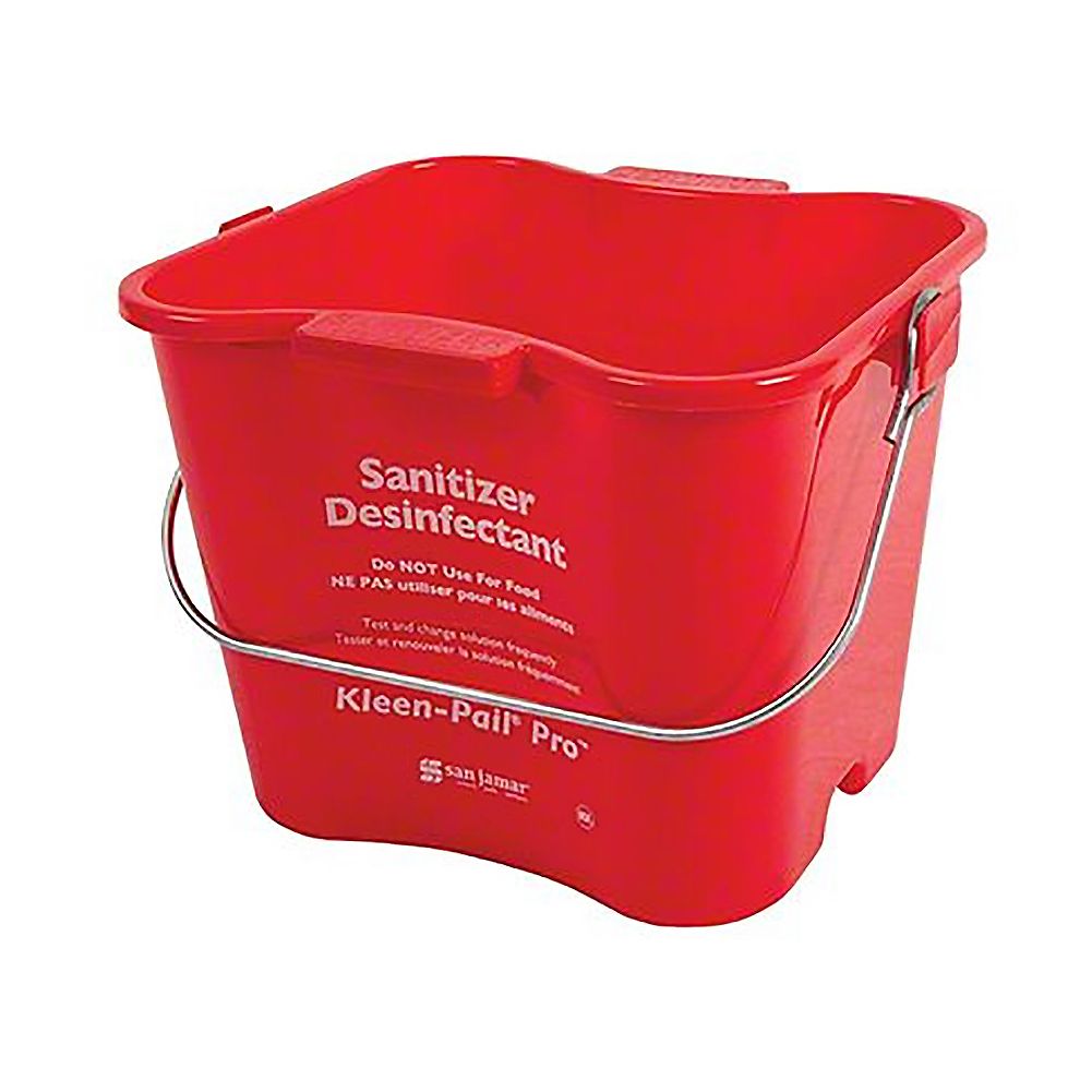 San Jamar KPP97RD Red 3 Quart Kleen-Pail Pro Bucket | Wasserstrom