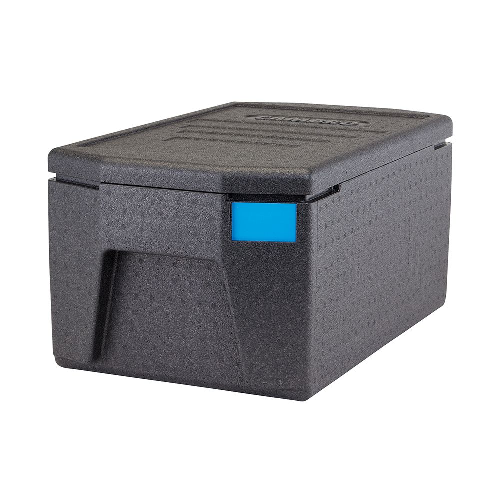Cambro EPP180LHSW110 Black Top Loader Full Size Gobox w/ Large Handles