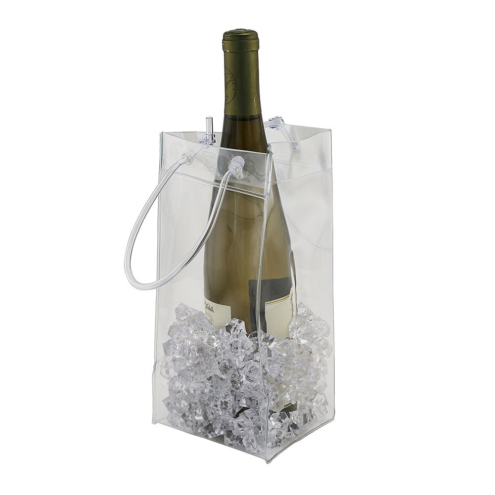 Franmara 9030 Clear 4 x 4-5/8 x 9-5/8" Wine Cooler Bag