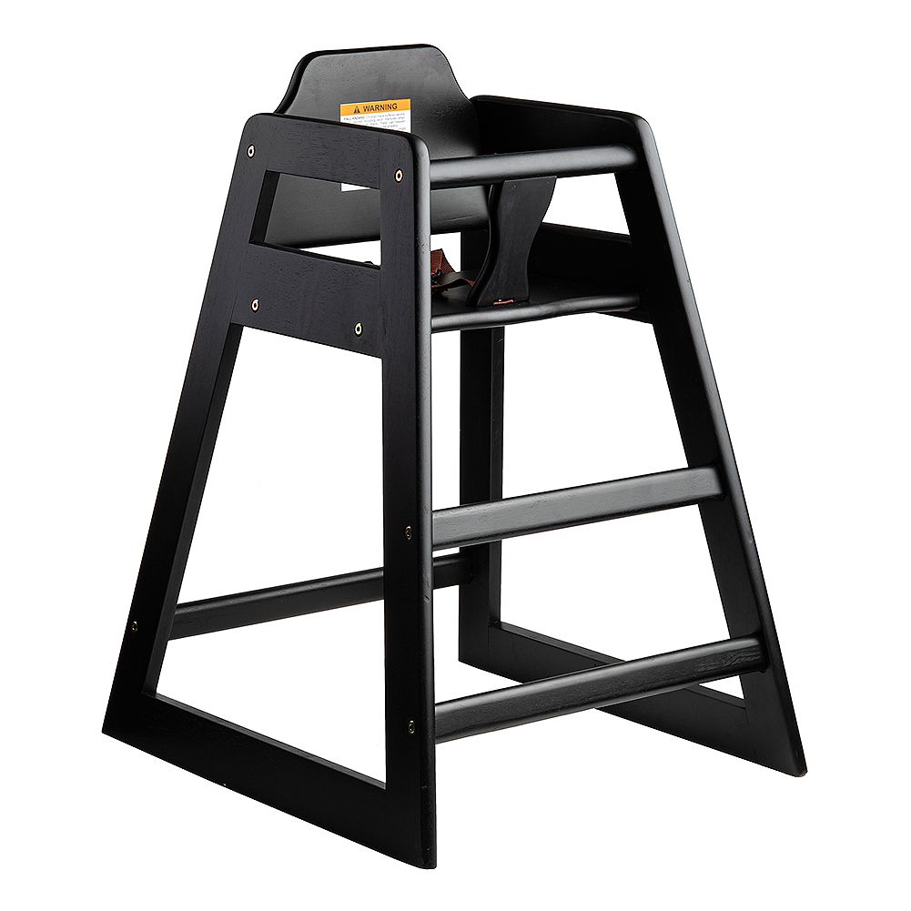 TableCraft 10625 Black Wood 20-1/8 x 23 x 29-1/2 High Chair