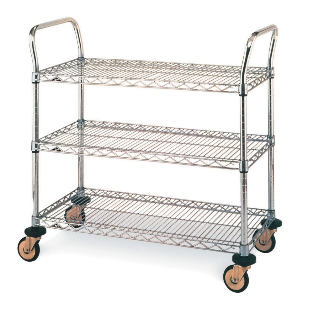 Metro&reg; Chrome 18 x 30" MW700 Series Std. Duty Utility Cart