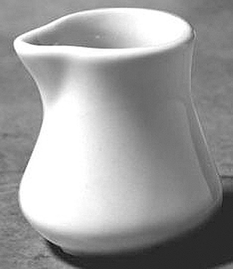 Diversified Ceramics White 1.25 oz Unhandled Carafe Creamer