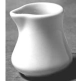 Diversified Ceramics White 1.25 oz Unhandled Carafe Creamer