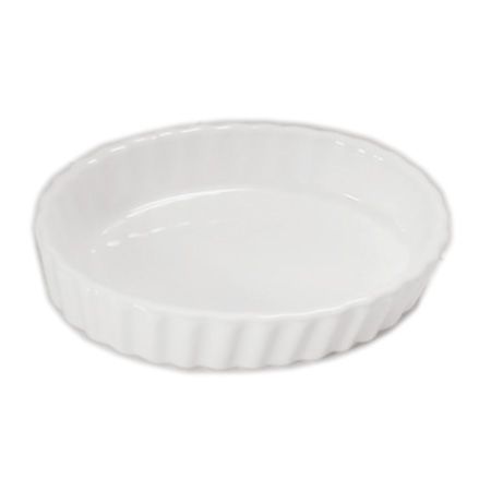 Diversified Ceramics Ultra White 6 oz Oval Creme Brulee Dish