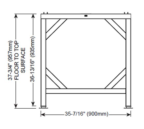 Alto-Shaam 37-3/4" S/S Stationary Stand f/ COMBItherm&reg; Oven