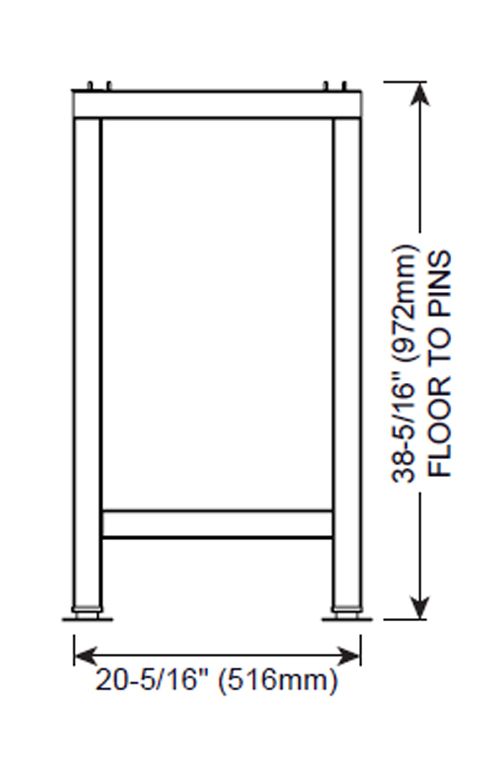 Alto-Shaam 37-3/4" S/S Stationary Stand f/ COMBItherm&reg; Oven