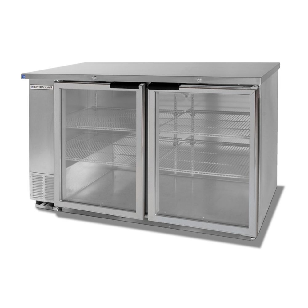 Beverage-Air 59" Stainless Backbar Cabinet with 2 Glass Doors