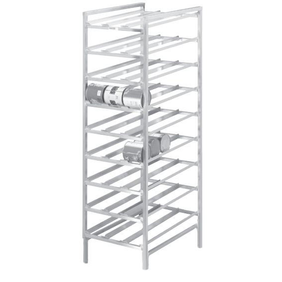 Channel 9 Level Mobile Can Storage Rack, 76" High
