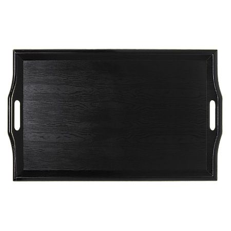 G.E.T. Black SAN Plastic 25" x 16" Room Service Tray