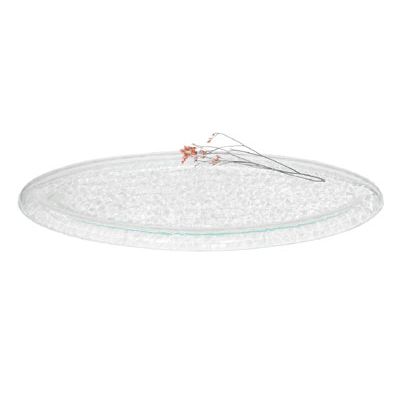 Gourmet Display&reg; Epic Edge 24" x 12" Oval Acrylic Tray