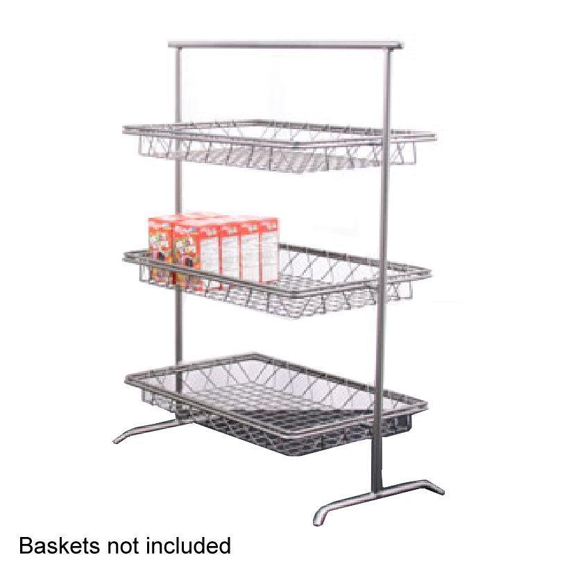 Dover European Metalworks Nickel Finish 3-Tier Tilted Pane Stand