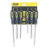 Stanley Fluted Screwdriver Set, 6 Piece, Ergonomic Handles