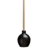Continental Black Rubber 24" Toilet Plunger