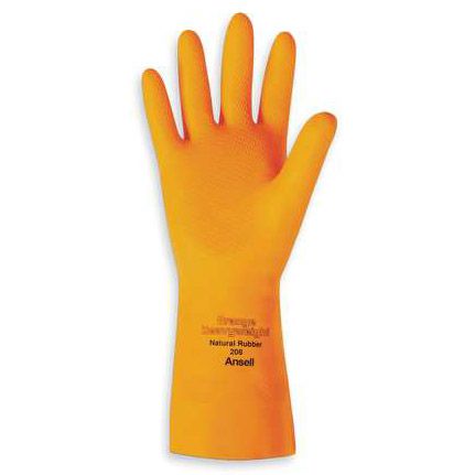 Ansell Large Rubber  Orange Heavyweight Latex Glove