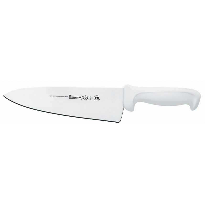 Mundial Cook's Knife w/ White Poly Handle - 8"