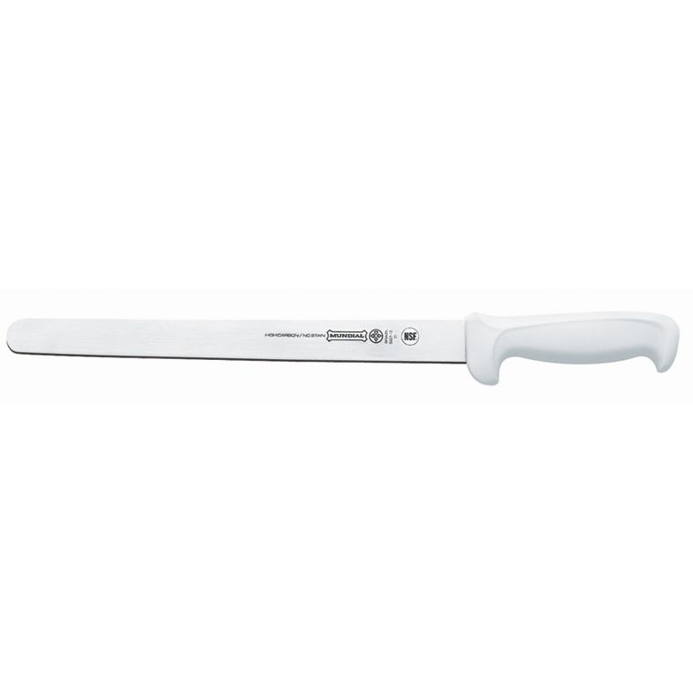 Mundial Slicer Knife w/ White Handle - 12"