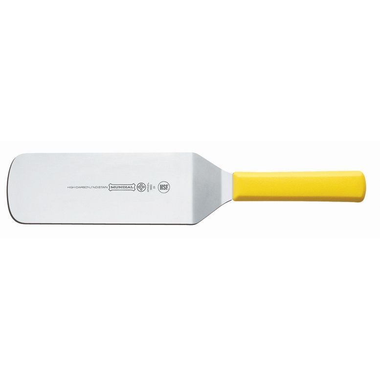 Mundial Solid Turner w/ Yellow Handle - 8" x 3"