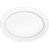 Corpo Oval Plate, White, 12-5/8"