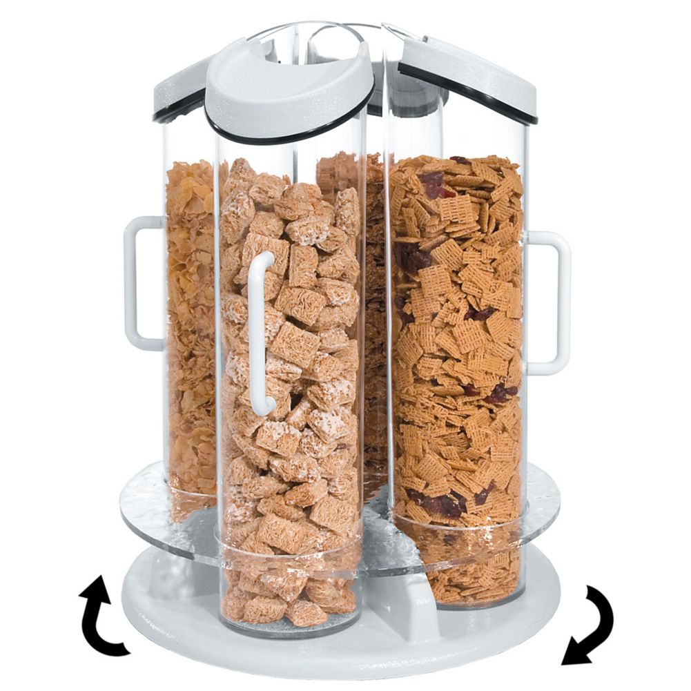 Gourmet Display&reg; White Rotating Cereal Dispenser