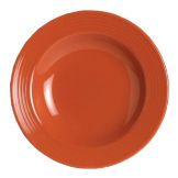 Steelite Anfora Tiffany Coral Red 8 Oz. Rim Soup Plate / Bowl