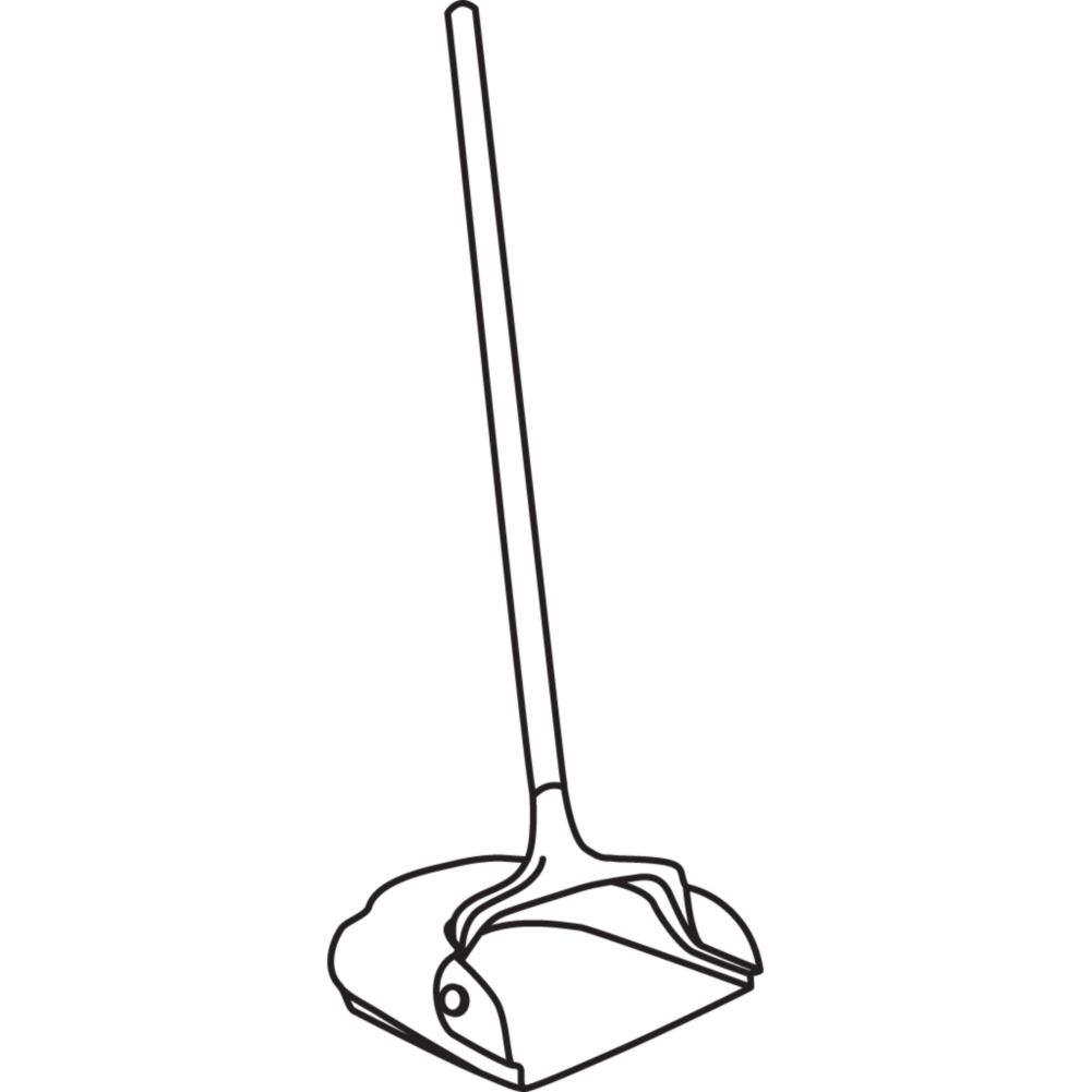 Rubbermaid Lobby Pro&reg; Black Upright Dustpan