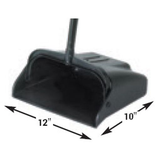 Continental Black Plastic 12" Lobby Dust Pan