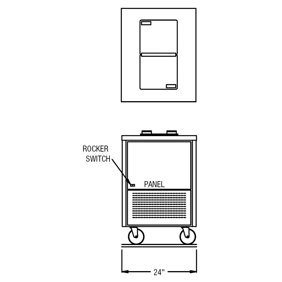 Randell&reg; 24" Freezer/Plate Chiller