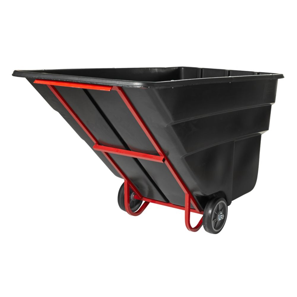 Rubbermaid Black Rotomolded Standard Duty 2 cu yd Tilt Truck