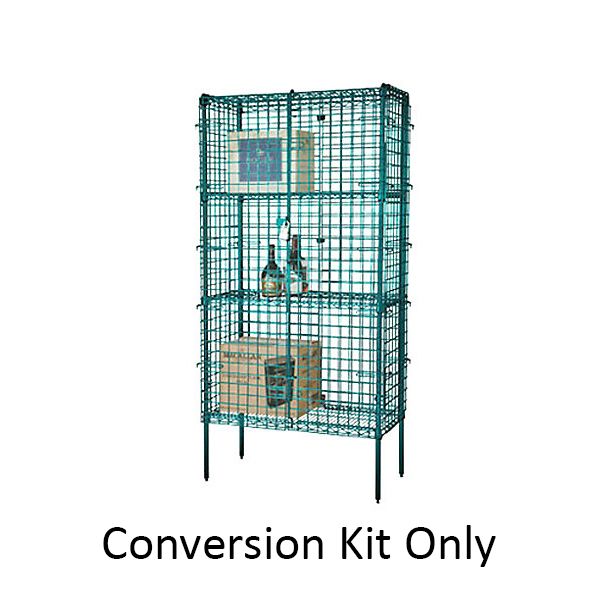 Focus Foodservice 24 x 60 x 63"H Green Epoxy Security Cage Kit