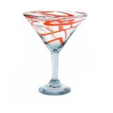Red Swirl 12 oz Margarita Glass