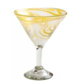 Amber Swirl 12 oz Margarita Glass