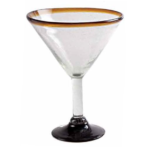 Orion Trading & Design Amber Rim 16 Oz Margarita Glass