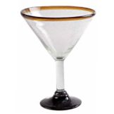Orion Trading & Design Amber Rim 16 Oz Margarita Glass