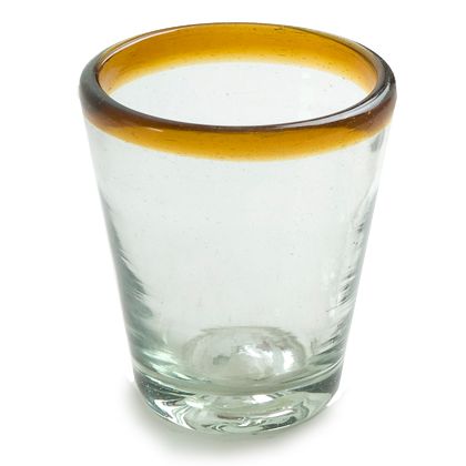 Tapered Amber Rim 3 oz Shot Glass