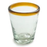 Tapered Amber Rim 3 oz Shot Glass