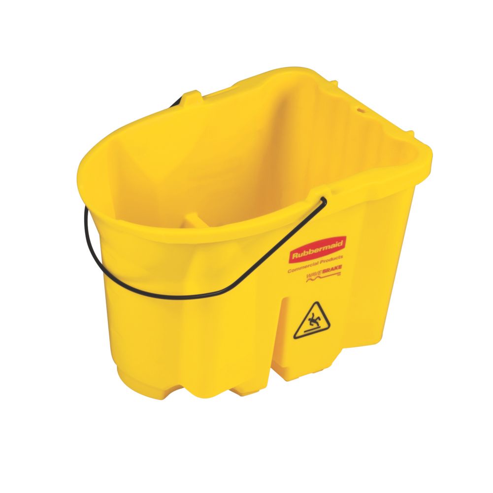 Rubbermaid WaveBrake&reg; Yellow 35 Qt Mop Bucket w/o Casters