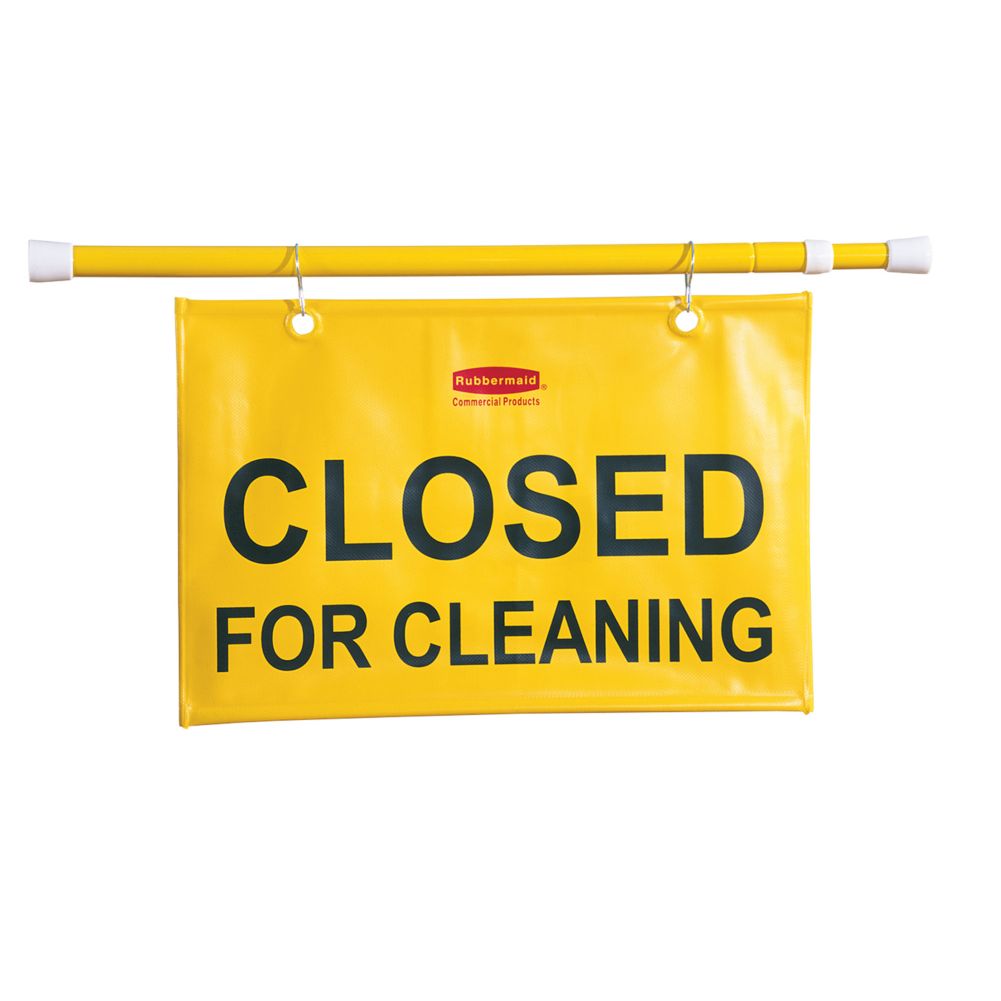 Rubbermaid Yellow "Closed for Cleaning" Hanging Safety Sign