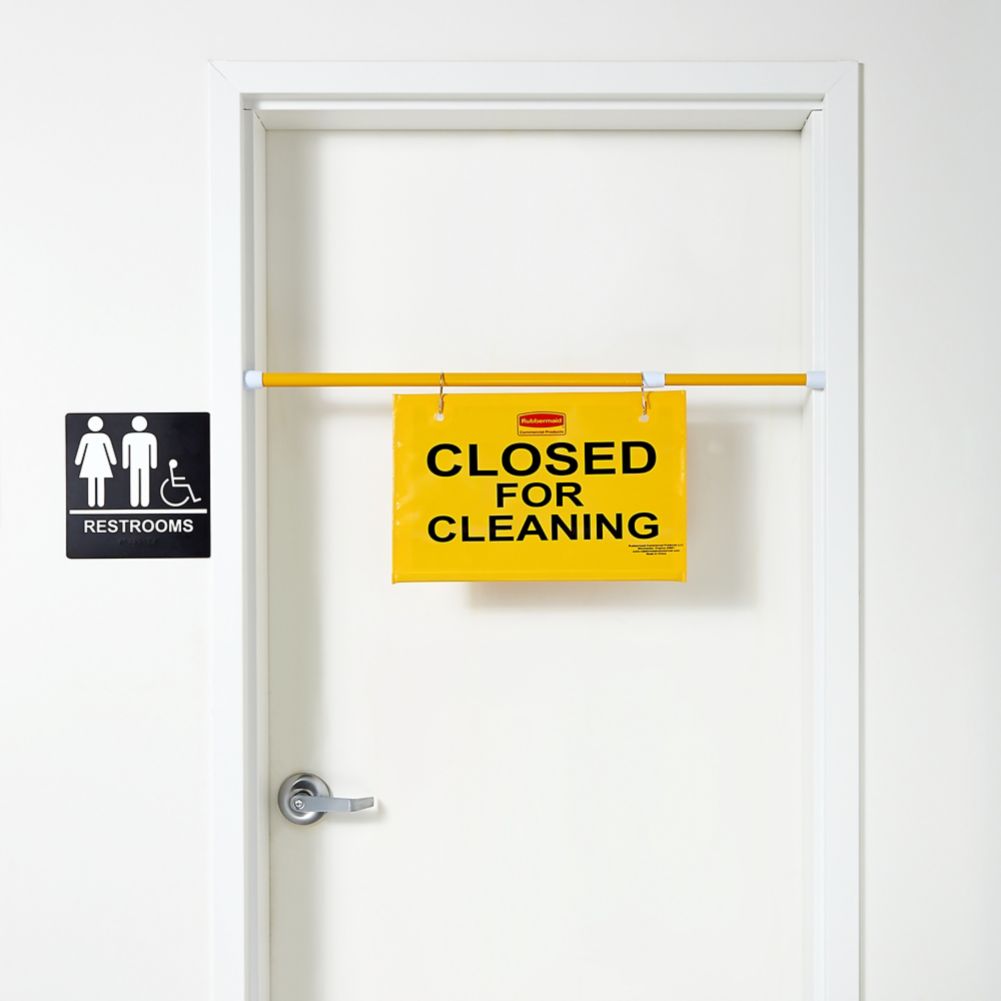 Rubbermaid Yellow "Closed for Cleaning" Hanging Safety Sign