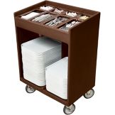 Cambro Dark Brown Tray & Silverware Cart