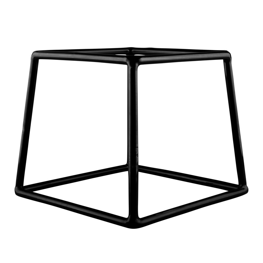 Elite Global Black Rubber Coated Steel Square Pedestal