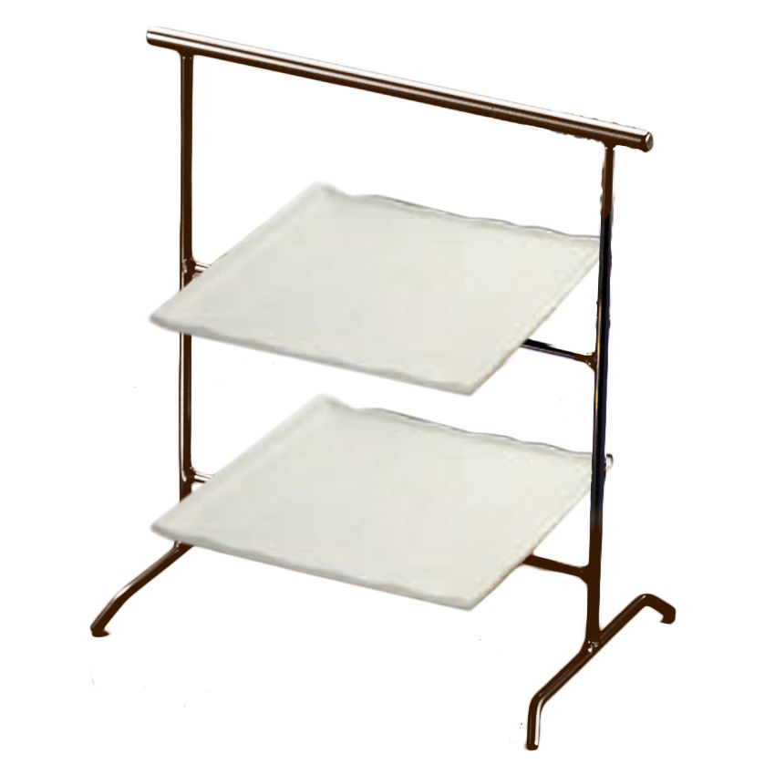 Dover European Metalworks Natural Bronze Coloma Stand w/ White Plates