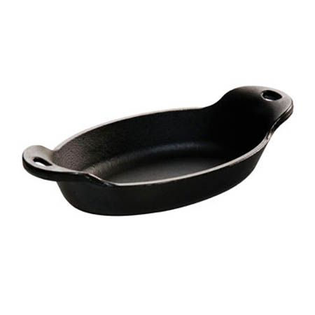 Lodge Tableware 9 Oz. Oval Cast Iron Mini Server