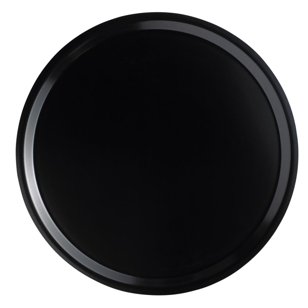 Cambro&reg; Camtrays&reg; 9" Black Round Serving Tray