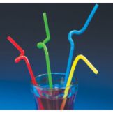 Fun Express Bright Colored Bendable Straws