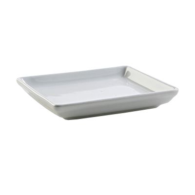 Tuxton&reg; 4.625" Porcelain White Small Square Tray