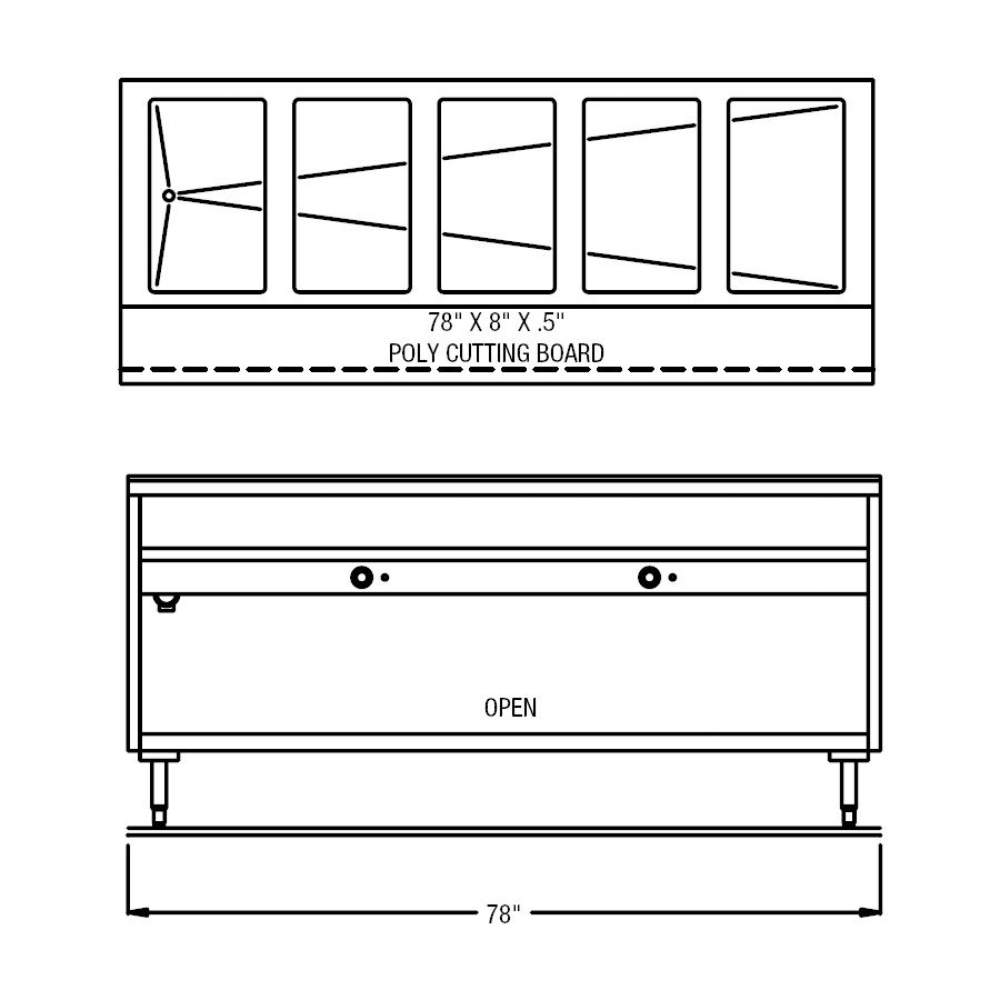 Randell&reg; 78" 208 V Electric Hot Food Table
