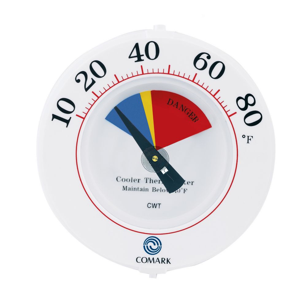 Comark Cooler Wall Thermometer, 6" Diameter