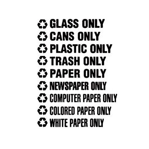 Rubbermaid&reg; "Glass Only" Decals